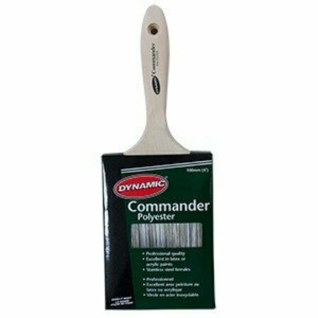 DYNAMIC PAINT PRODUCTS Dynamic 4 in. 100mm Commander Flat Polyester Brush 88110